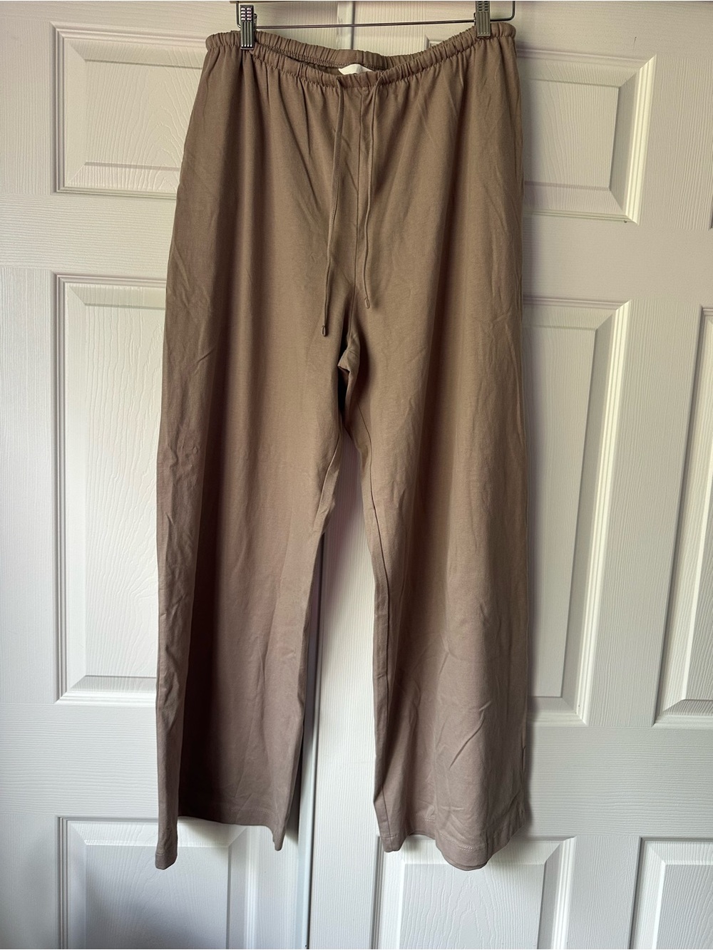 H&M Women's Wide-Leg Drawstring Pants in Light Brown